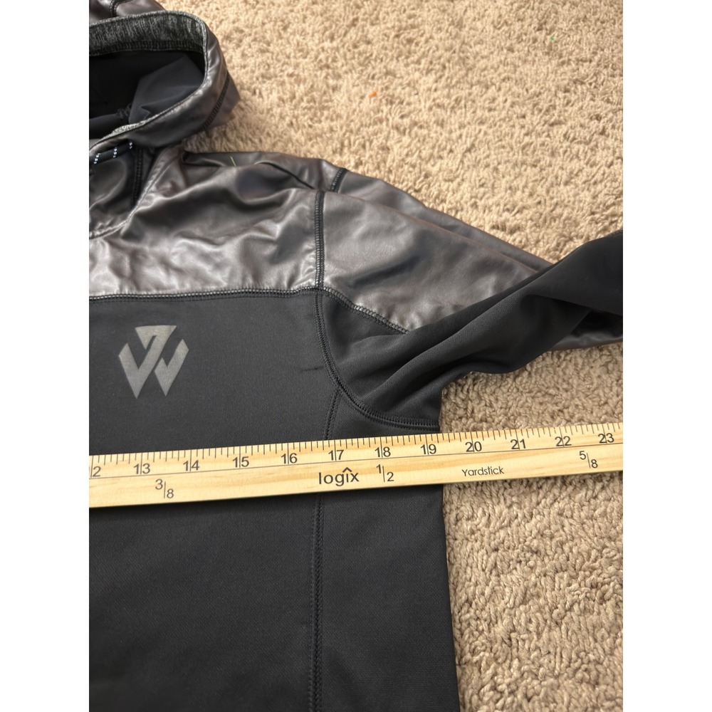 Adidas‎ Tracksuit John Wall Full Zip Hoodie Mens Small Black Silver AC0271 EE26 - Picture 3 of 7